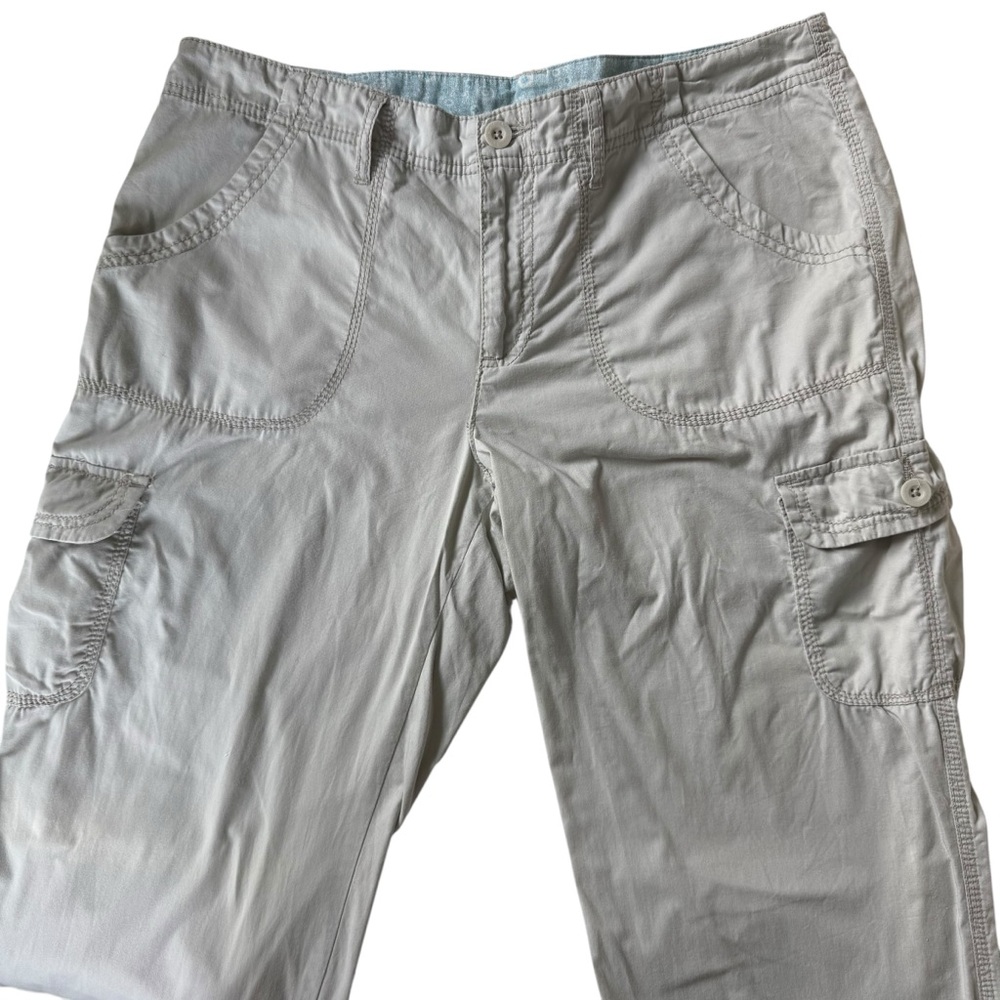 Faded Glory 100% Cotton Light Gray Cargo Pants – Size 12 - Picture 3 of 7